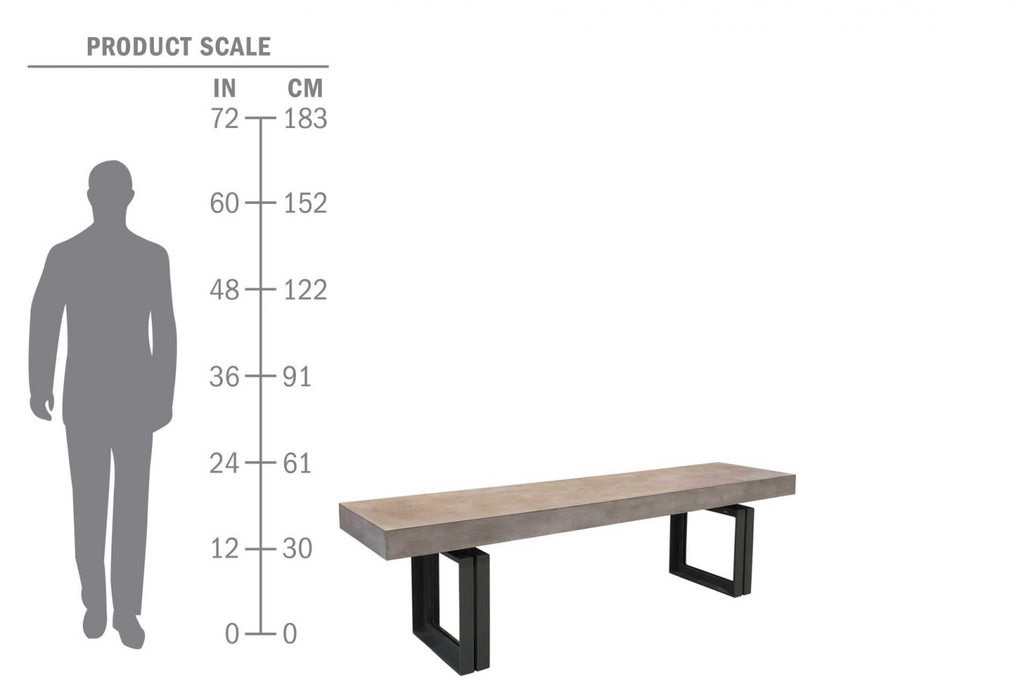 perp senza bench 501FT183P2G scale human