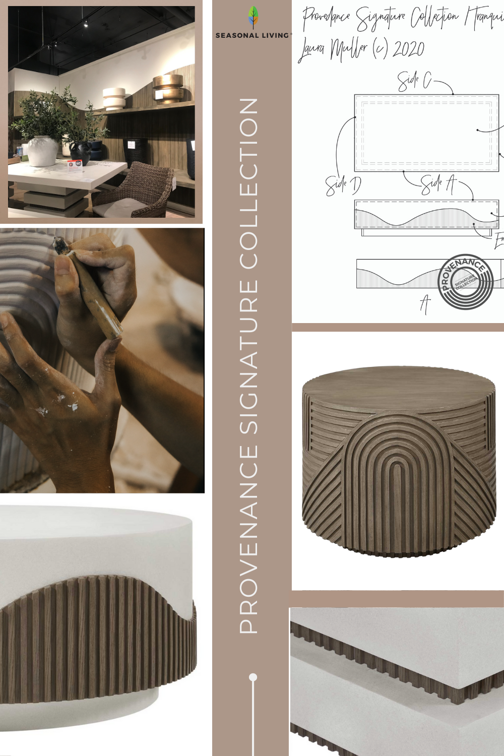 Some of the various pieces from the Provenance Signature Collection for Seasonal Living, designed by Laura Muller. 