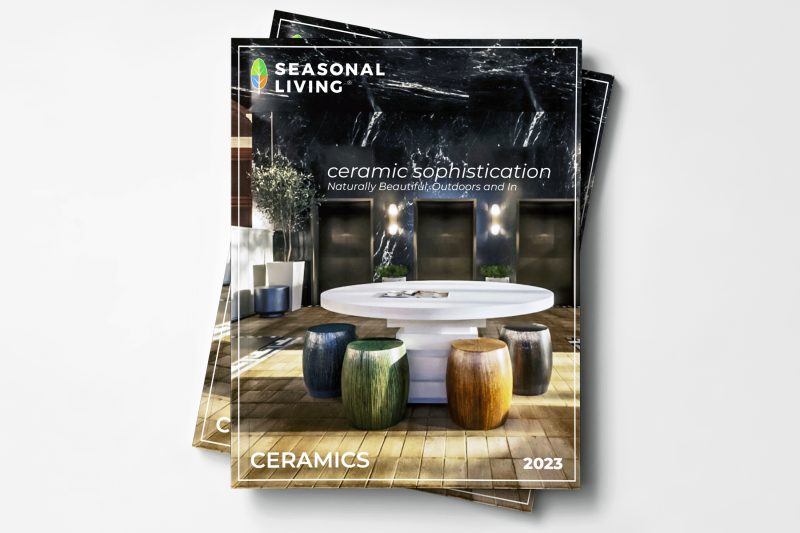 seasonal living 2023 ceramics brochure cover